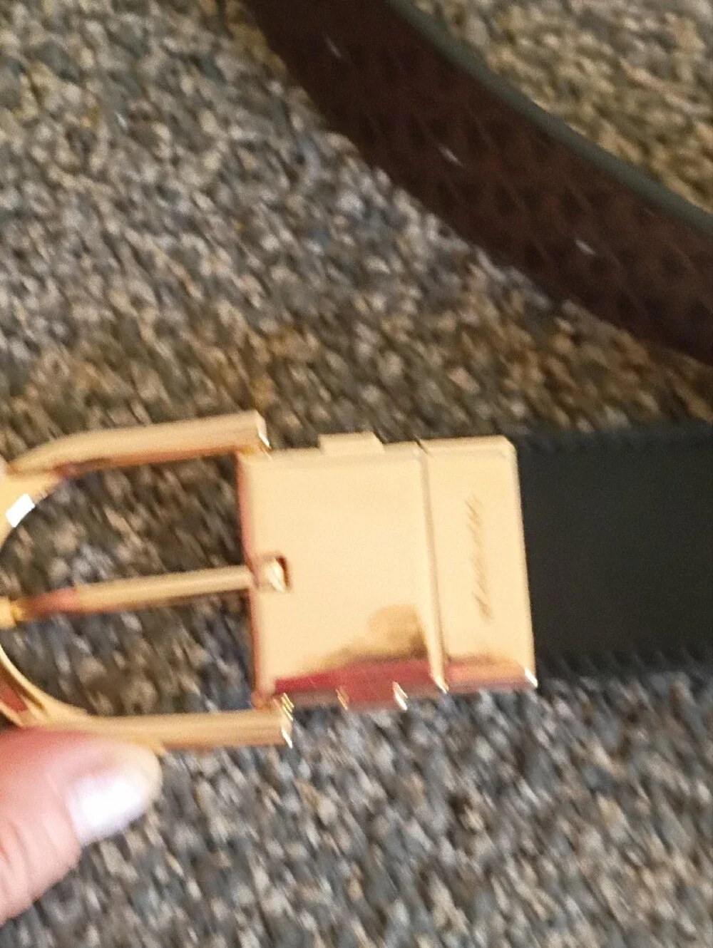 Michael Kors reversible Brown and Black Womens Belt with Gold Buckle Slze L